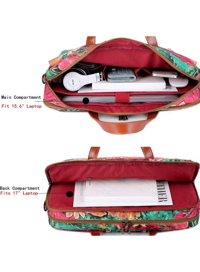 BAOSHA Multicoloured 17inch Laptop Computer Bag Messenger Bag Briefcase for Women BC-07, Bs, Large, Classic - Image 4