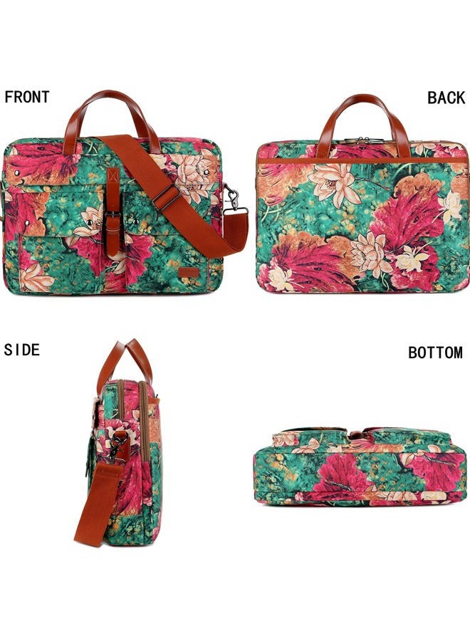 BAOSHA Multicoloured 17inch Laptop Computer Bag Messenger Bag Briefcase for Women BC-07, Bs, Large, Classic - Image 2
