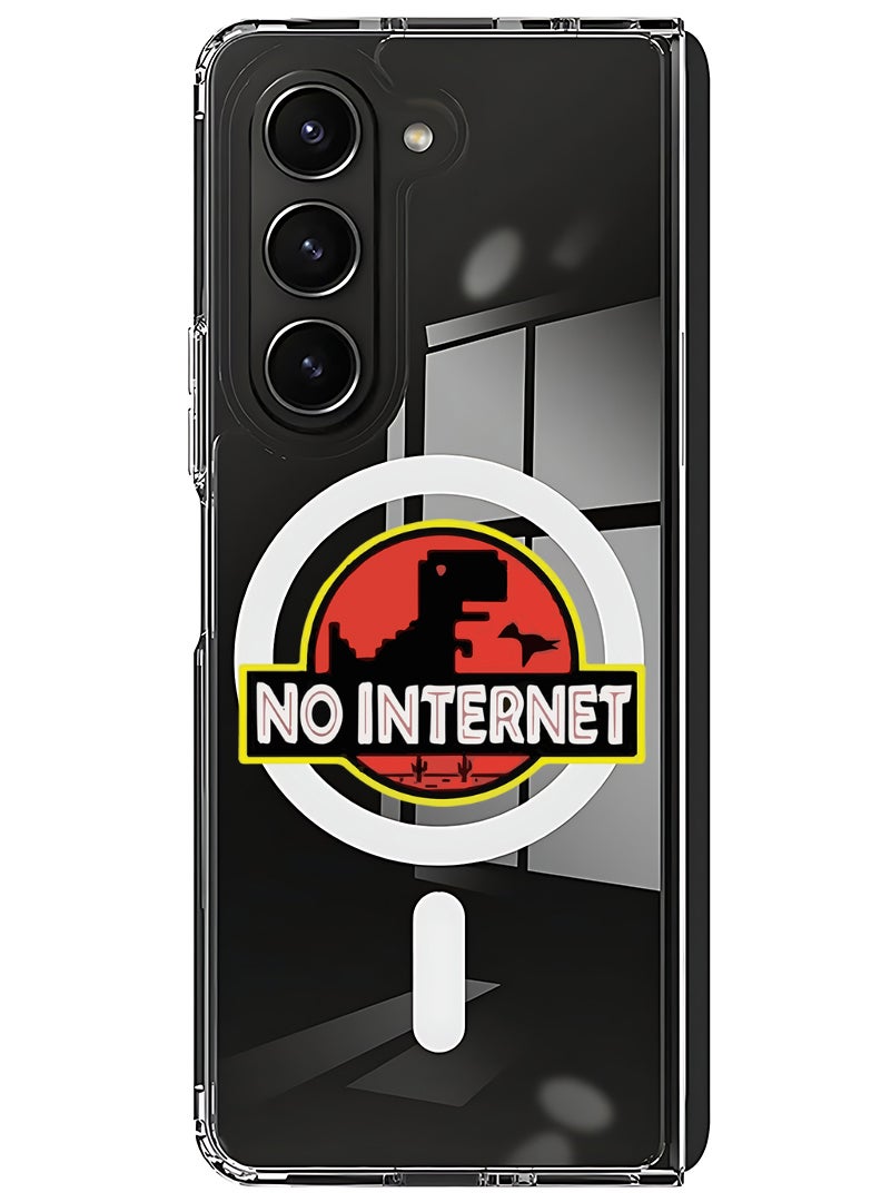 Theodor Magnetic Case for Samsung Galaxy Z Fold 5 Compatible with MagSafe Wireless Charging, Shockproof Phone Bumper Cover No Internet - Image 1