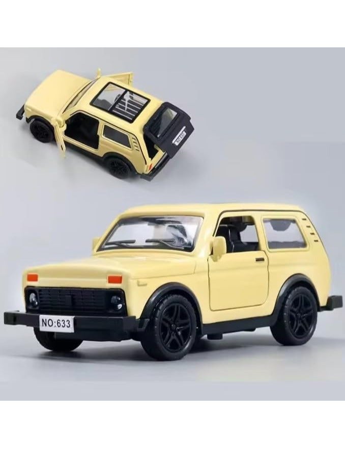 Realistic and Durable Diecast Metal Car - Race Car - Openable Car (Yellow) - Image 1