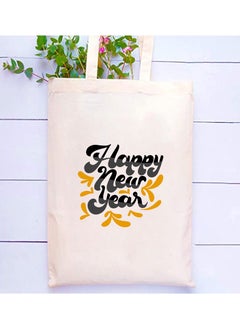 PRINTSHOP4ME Happy New Year With Printed Canvas Cotton Tote Bag Our Stylish And Perfect For Everyday Use-New Year Bags  - Image 2