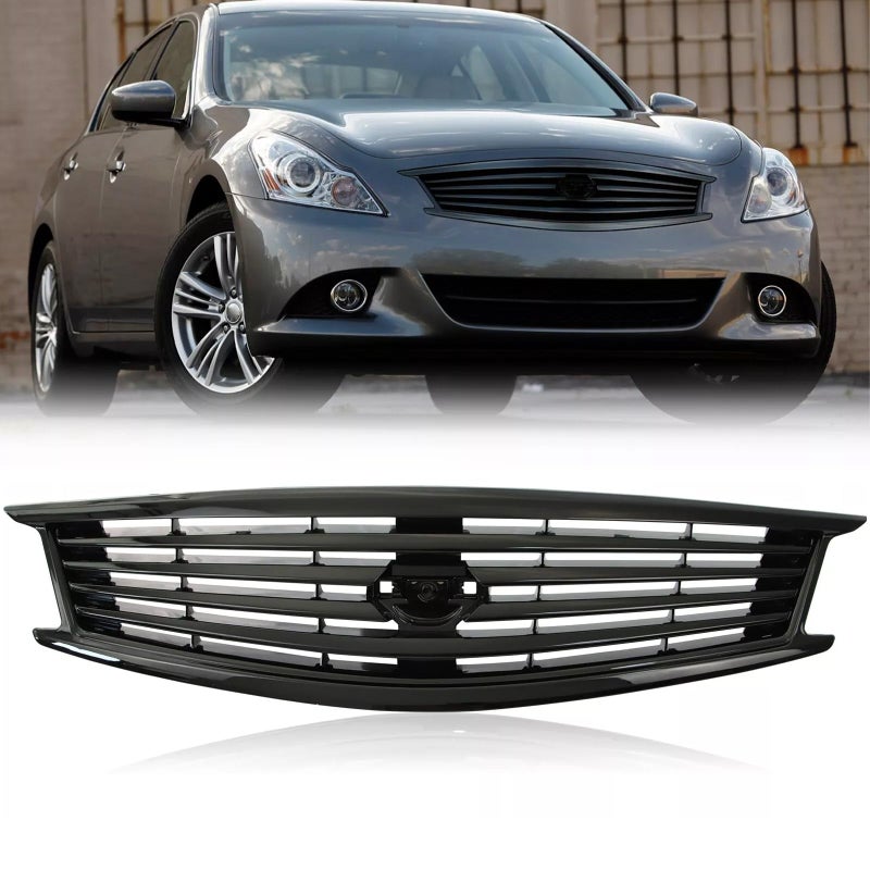 Collect Light Front Bumper Grille For Infiniti G37 G25 2010 2011 2012 2013 Q40 4 Door Sedan Black Grill