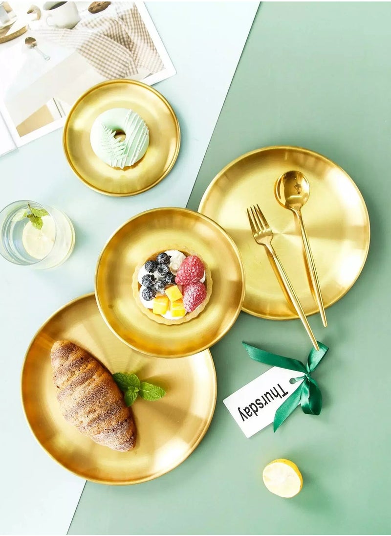 Generic - 1pc Stainless Steel Snack Plate - Image 1