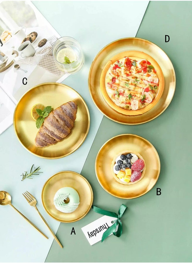 Generic - 1pc Stainless Steel Snack Plate - Image 1