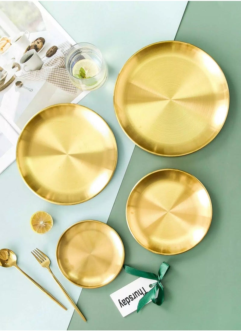 Generic - 1pc Stainless Steel Snack Plate - Image 1
