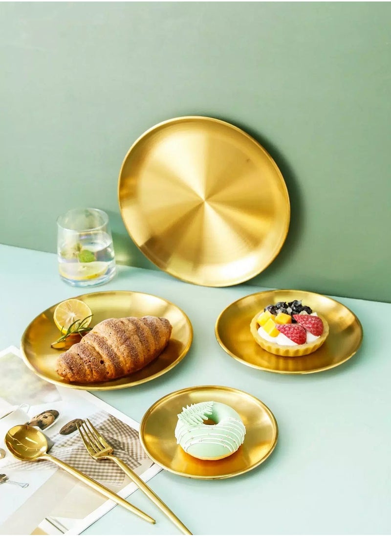 Generic - 1pc Stainless Steel Snack Plate - Image 1