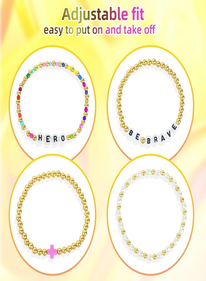 KINFERTE for Korea-Pop Fans Gift Set: 4 Pcs Stackable Stretch Beaded Bracelets for Inspired Merch|Birthday,Christmas,Stocking Stuffer - Image 5