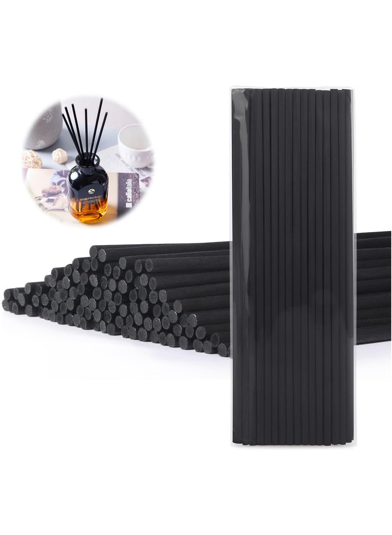 مجموعة أعواد القصب الطبيعية من ، 100 قطعة 20cmx3mm الروطان الطبيعية من الضروري النفط عصا الروائح والألياف ريد استبدال ملء عصا ومنتجع صحي غرفة نوم الناشر الروائح المنزلية والمكتبية ( أسود ) - Image 1