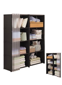 XiuWoo 5 Layers Double Row Portable Closet Wardrobe, Clothes Storage Organizer, Garment Rack Dustproof Clothes Organizer Shelf Easy to Assemble Heavy Duty Garment Rack for Folded Clothes, Coats  - Image 1