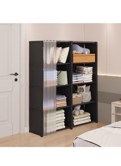 XiuWoo 5 Layers Double Row Portable Closet Wardrobe, Clothes Storage Organizer, Garment Rack Dustproof Clothes Organizer Shelf Easy to Assemble Heavy Duty Garment Rack for Folded Clothes, Coats  - Image 2