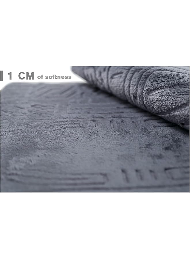 إيروريكس سجادة صلاة مبطنة قابلة للطي تستخدم كسجادة استرخاء ومقعد أرضي مع مسند ظهر باللون الرمادي - Image 2