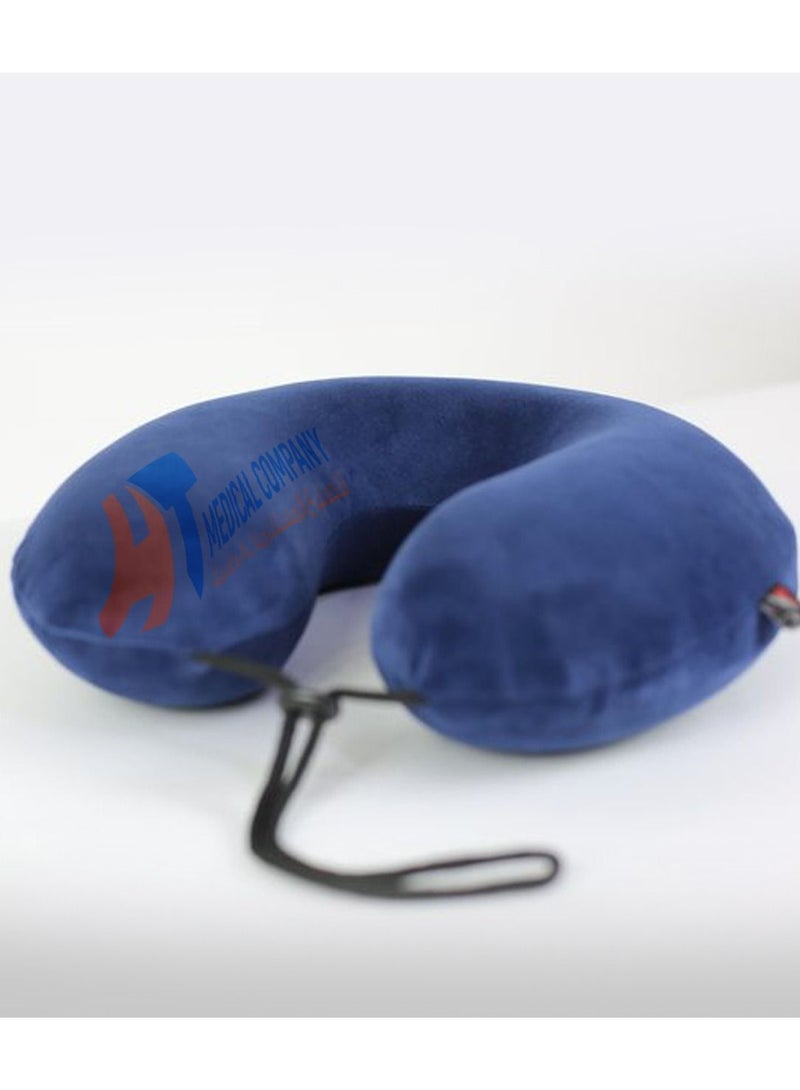 HT German Memory Foam Travel Neck Pillow - Blue - Image 1