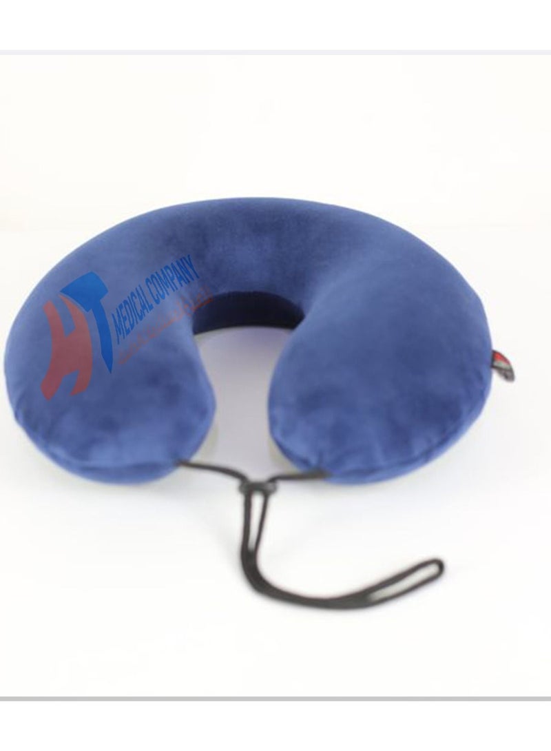 HT German Memory Foam Travel Neck Pillow - Blue - Image 2