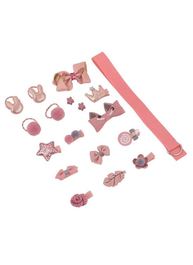Yellow Bee - Cute Hair Clips Set For Girls (Peach) Set Of 18 Girls Hair Accessories For Hair Styling Clips Perfect For Occasions Like Birthday Parties & Ideal Gift For Girls - Image 1