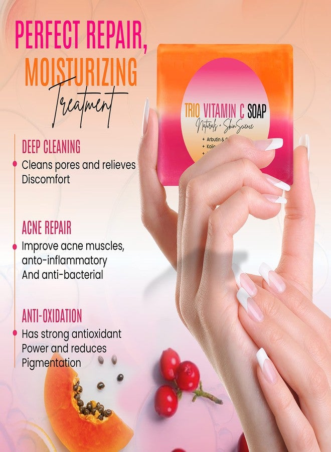 dermaxgen Organic Kojic acid & Vitamin C Soap Bar | Arbutin, Glutathione | Advanced Glowing formula, Replenish, & Radiant Skin | Pure Natural Pigmentation For Face & Body - 5 OZ Each|… - 5 OZ Each| (4) - Image 4