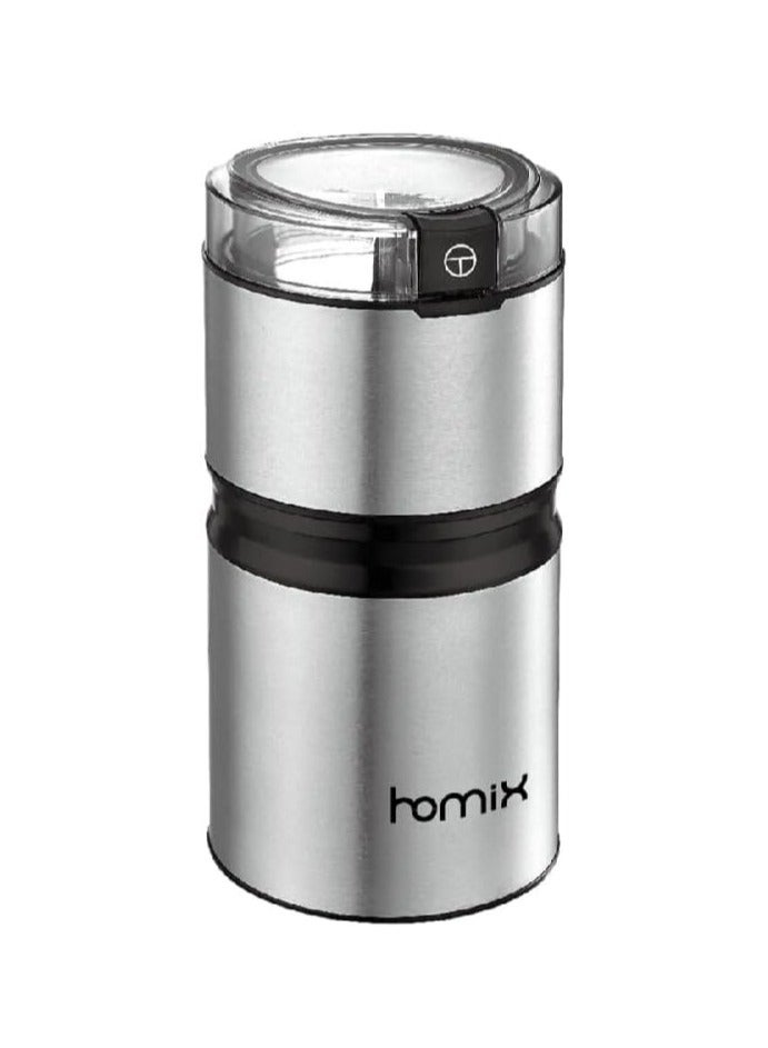 هوميكس مطحنة قهوة صغيرة محمولة 150 واط من الستانلس ستيل بلون اسود 50 غرام - Image 1
