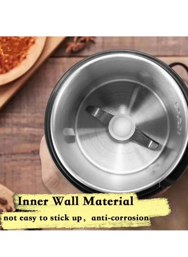 هوميكس مطحنة قهوة صغيرة محمولة 150 واط من الستانلس ستيل بلون اسود 50 غرام - Image 3