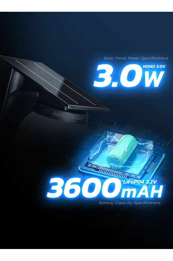 مودي طقم مصابيح جدارية شمسية - 2 قطع – إضاءة LED خارجية ببطارية 3600mAh، مقاومة للماء IP65، ثلاث درجات حرارة لونية، تشغيل وإيقاف تلقائي ذكي – إنارة للحدائق والأسوار - Image 4
