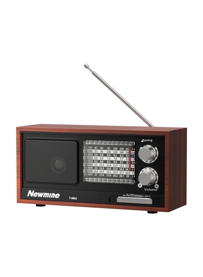 Newmine T-6802 Full-band Retro Radio, Semiconductor, Home Desktop, High-quality Surround Sound, Bluetooth Speaker, Practical Gift, Music Player For Elderly - Image 4