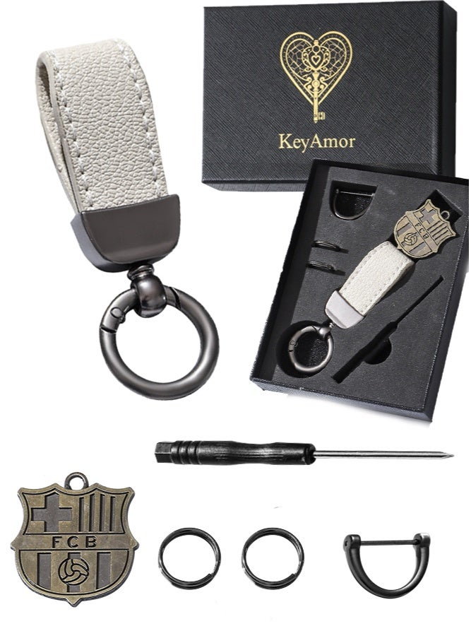 كيامور علاقة مفاتيح رياضية فاخرة سلسة مفاتيح برشلونة  في علبة هدايا فخمة هدية مناسبة للرجال - Image 1
