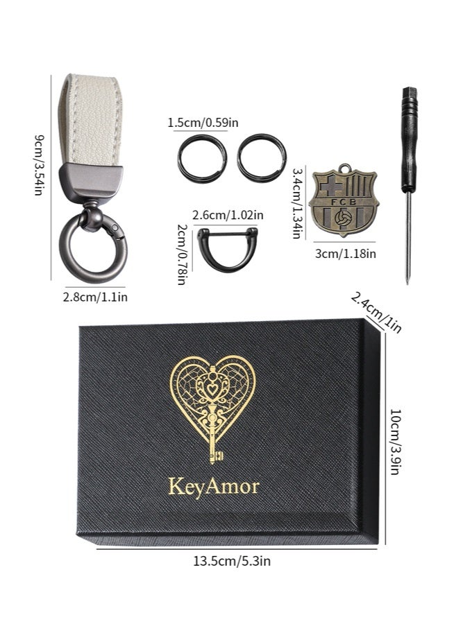 كيامور علاقة مفاتيح رياضية فاخرة سلسة مفاتيح برشلونة  في علبة هدايا فخمة هدية مناسبة للرجال - Image 3