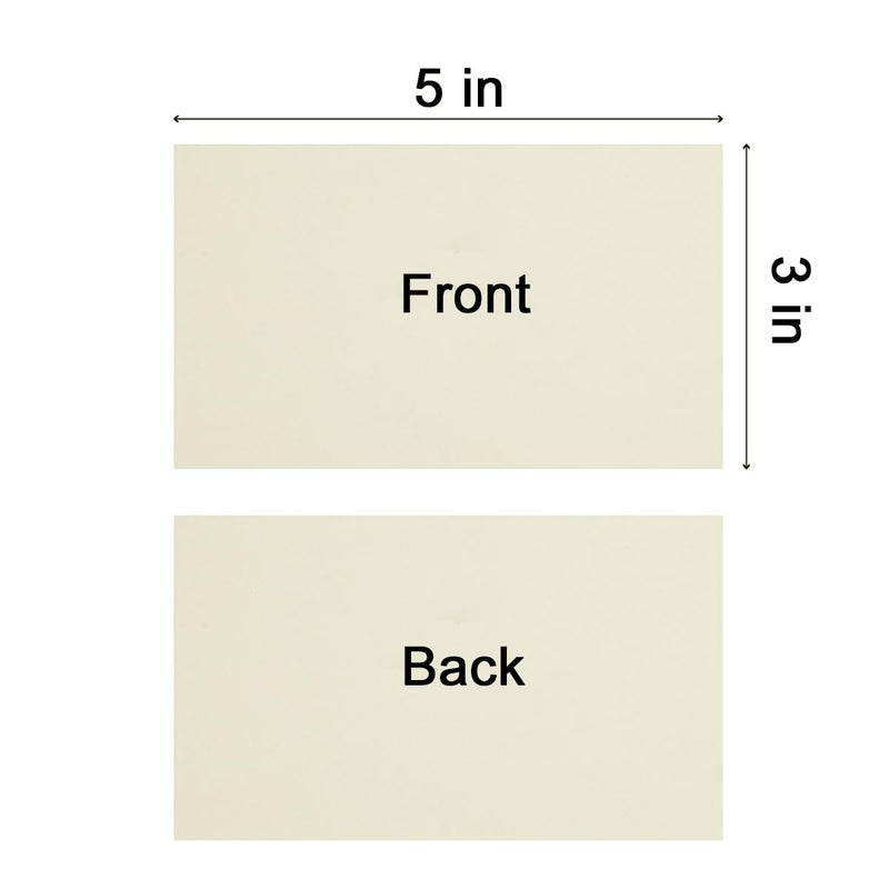 Topeen 50 Sheets Blank Cardstock Paper 250 GSM Thick Heavy Cards Stock for DIY Art Projects, Card Making, Postcards, Greeting Cards, Birthday Party, Wedding Invitation (Cream, 3x5 inches) - Image 2