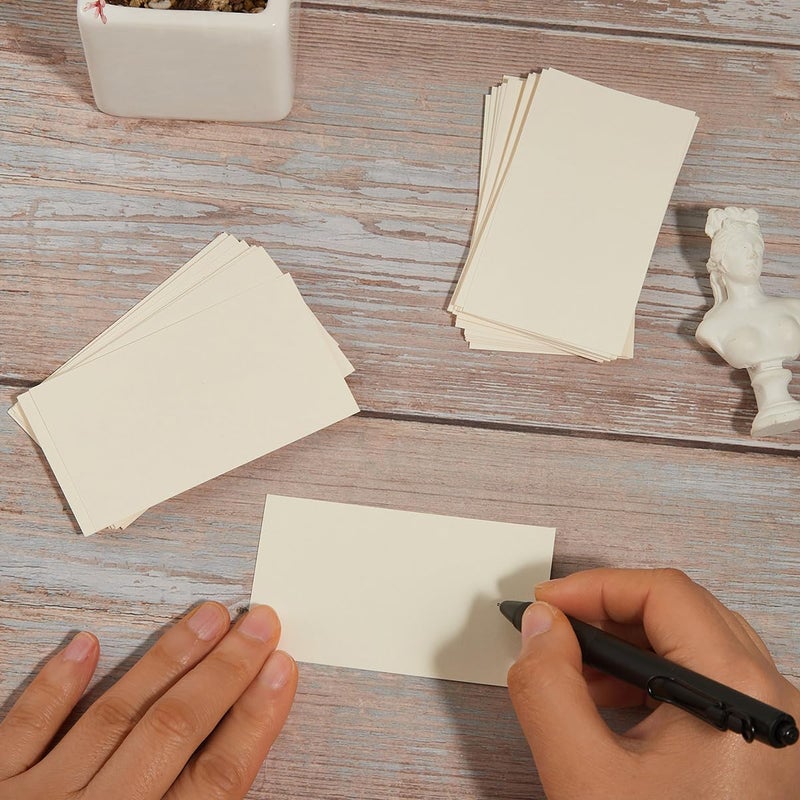 Topeen 50 Sheets Blank Cardstock Paper 250 GSM Thick Heavy Cards Stock for DIY Art Projects, Card Making, Postcards, Greeting Cards, Birthday Party, Wedding Invitation (Cream, 3x5 inches) - Image 5