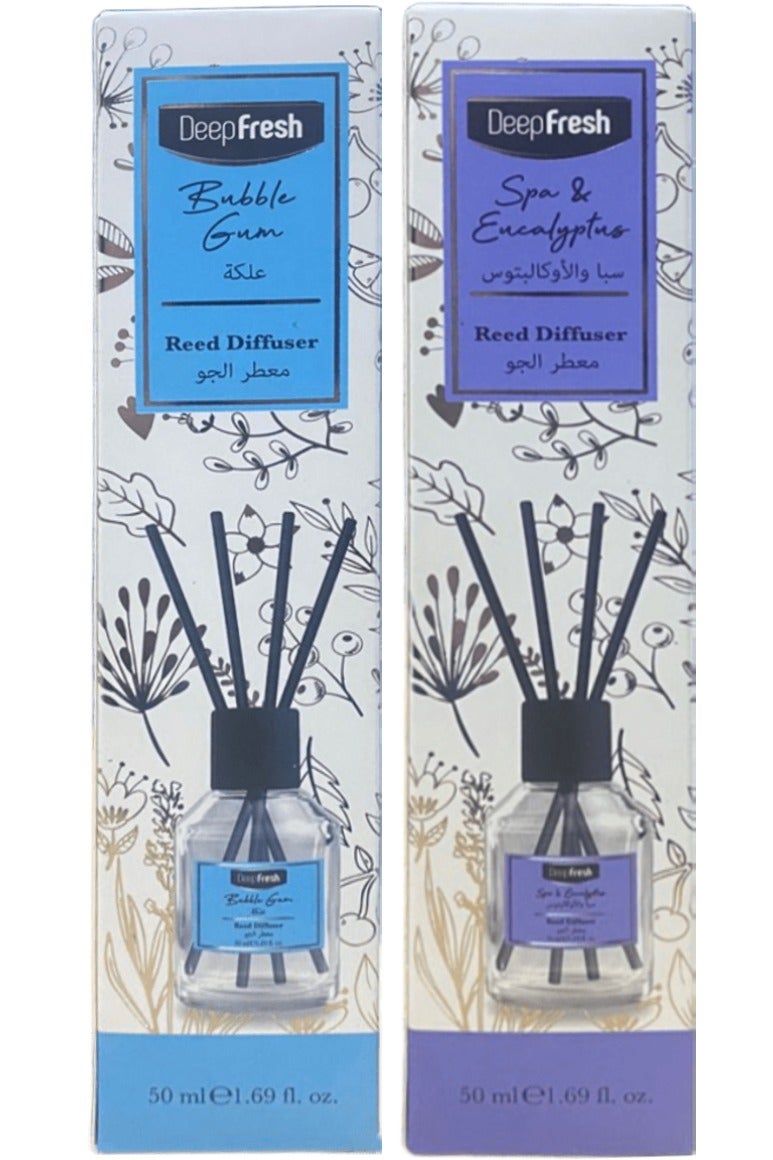 Deep Fresh Set of 2 pieces Reed Diffuser With different scents 50 ML - Image 1