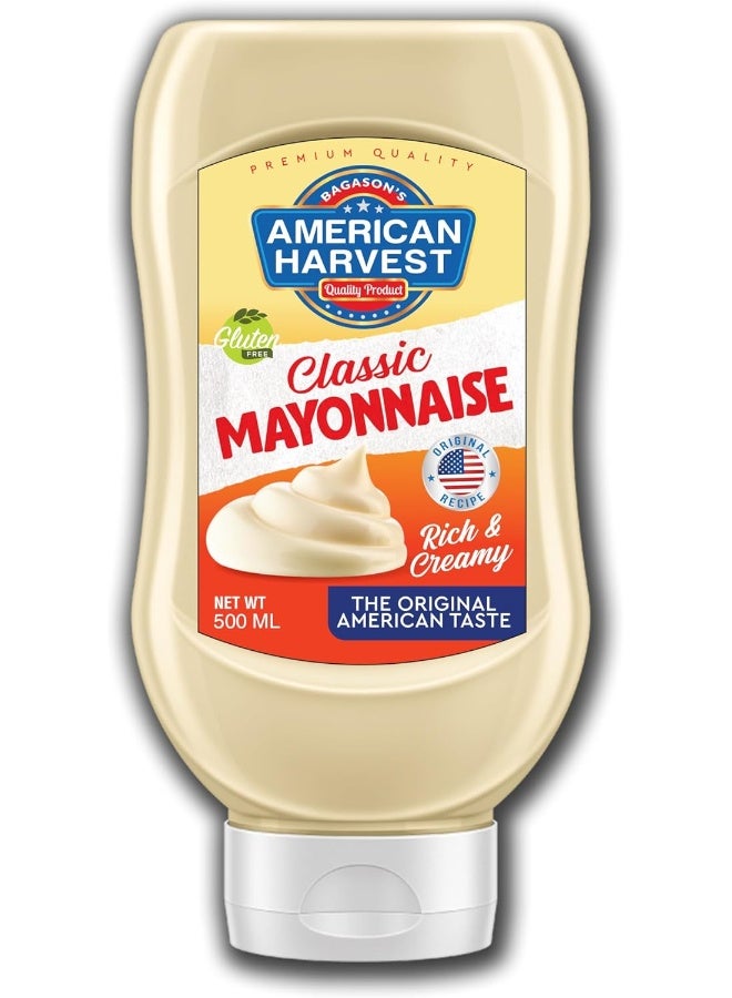 American Harvest مايونيز أمريكان هارفست كلاسيك، زجاجة ضغط 500 مل - Image 1