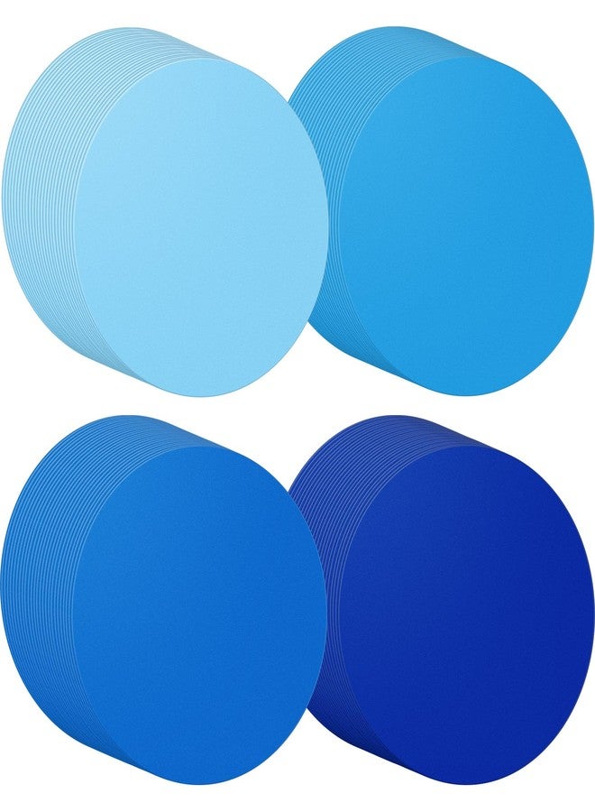 Moinchore 100 Pcs Blue Paper Place Mat 13 Inch Disposable Paper Placemat Table Scalloped Placemat for Spring Summer Wedding Bridal Shower Birthday Tea Party Supplies Home Dining Decor - Image 1