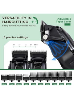 Hatteker Professional Hair Clippers For Men, Cordless Clippers And Trimmers Set, Barber Clippers Set, Rechargeable Beard Trimmer  - Image 2