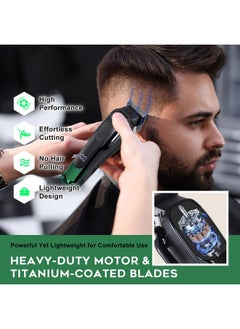 Hatteker Professional Hair Clippers For Men, Cordless Clippers And Trimmers Set, Barber Clippers Set, Rechargeable Beard Trimmer  - Image 3