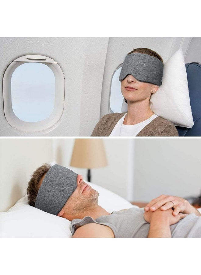 STORE 2508 - Store2508 Cotton Sleep Mask Blackout Comfortable & Breathable Eye Mask For Sleeping Adjustable Blinder Blindfold Airplane With Travel Pouch Best Night Companion Eyeshade For Women Men Kid Grey - Image 1