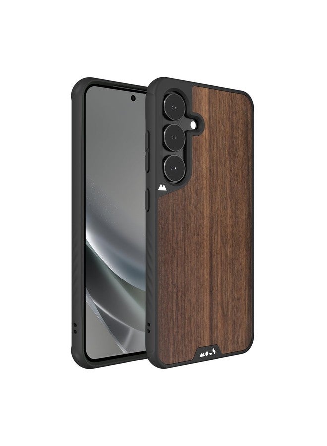 Mous for Samsung Galaxy S25 Case MagSafe Compatible - Limitless 6.0 - Walnut - Protective Shockproof Phone Cover - Image 1