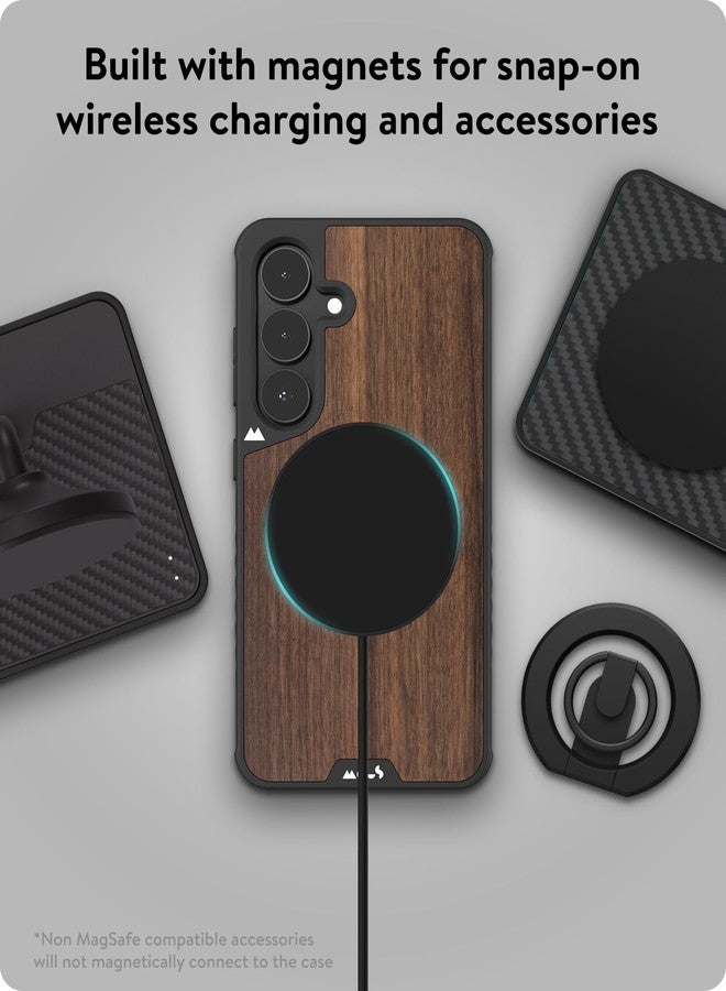 Mous for Samsung Galaxy S25 Case MagSafe Compatible - Limitless 6.0 - Walnut - Protective Shockproof Phone Cover - Image 5