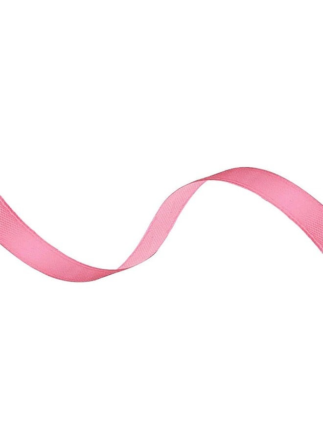 جي أس الشريط الوردي العميق 7mm x 23 مترًا هدايا الألوان الصلبة من الساتين الشريط للصناعة، تغليف الهدايا، خدمات الحفلة، زخارف الزفاف، صناعة القوس، Bouquets، مشاريع الحياكة والتجهيزات الحرفية - Image 2