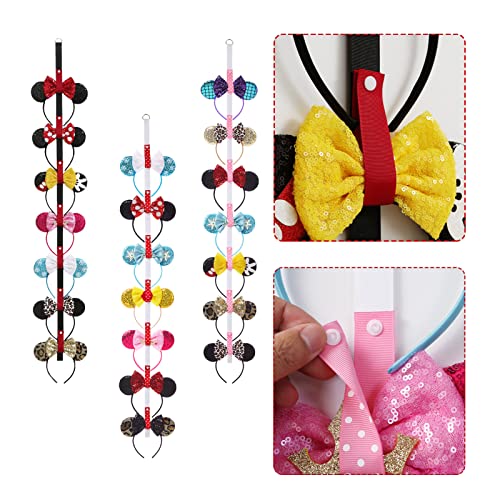 Fancheer 3Pcs Mouse Ears Headband Holder Headpiece Hanger Organizer Hair Accessories Storage Hanging Wall Display Decor - Image 4