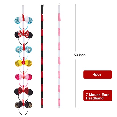 Fancheer 3Pcs Mouse Ears Headband Holder Headpiece Hanger Organizer Hair Accessories Storage Hanging Wall Display Decor - Image 2