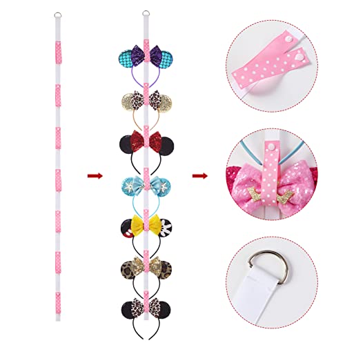 Fancheer 3Pcs Mouse Ears Headband Holder Headpiece Hanger Organizer Hair Accessories Storage Hanging Wall Display Decor - Image 3