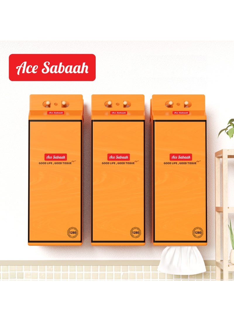 Ace Sabaah Ace Sabaah Wall Mounted Tissue Paper 1280 Ply, Pack Of 10  - Image 4