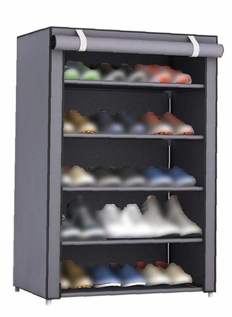 Y&D Shoe Rack, Rack with Dustproof Cover Shelf Storage Organizer, for Entryway, Hallway and Closet - Image 1