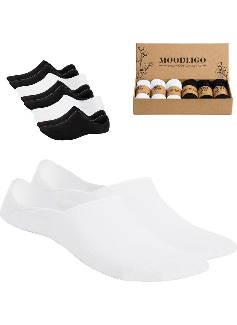 Men's 6-Piece Premium Cotton Invisible Sports Socks (Babet Socks) - 3 Black, 3 White - Boxed - pzsku/ZBFEAD10AD37F35F873D2Z/45/_/1726220887/db283e0c-8279-4c77-92fc-fd0a88a39aad