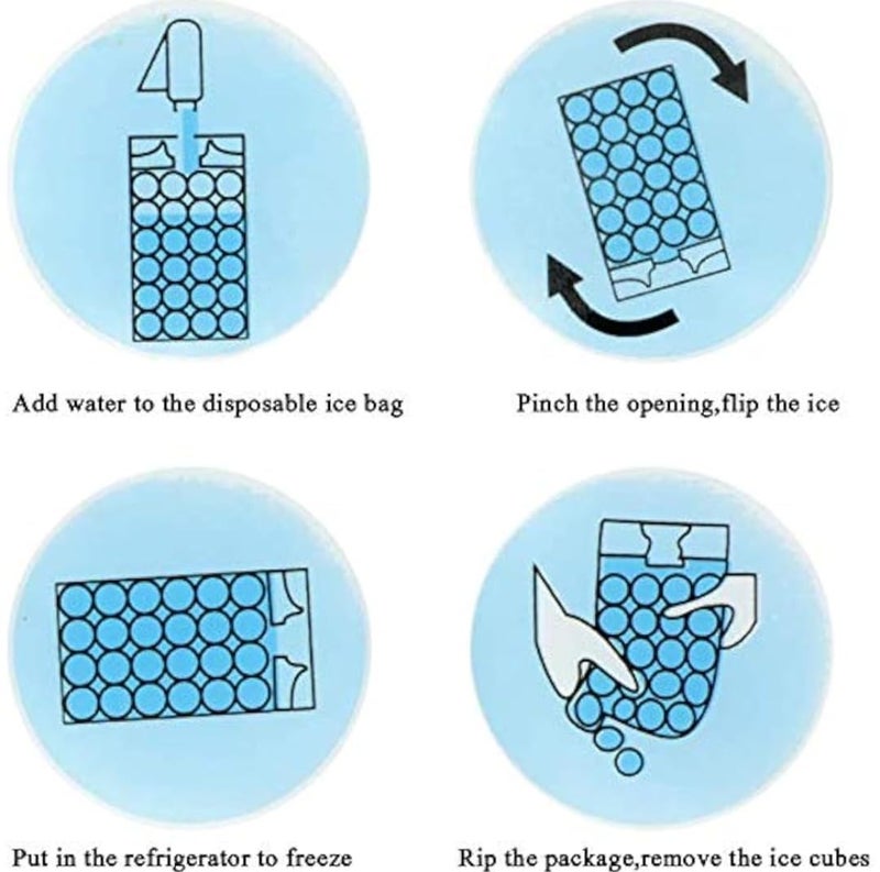 TraveEssentialz Portable Ice Cube Sheets for Travel | Stackable, Easy Release, self Sealing, Disposable ice Maker | Set of 10 Sheets 24 Cubes Each | Ideal for Parties, Camping, Picnics & Home Freezers - Image 2