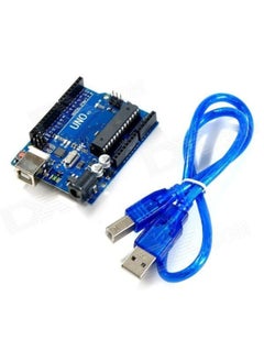 أردوينو لوحة تطوير Uno R3 مع كابل USB - لوحة تحكم دقيقة لمشاريع Arduino، والإلكترونيات اليدوية والنماذج الأولية  - Image 2