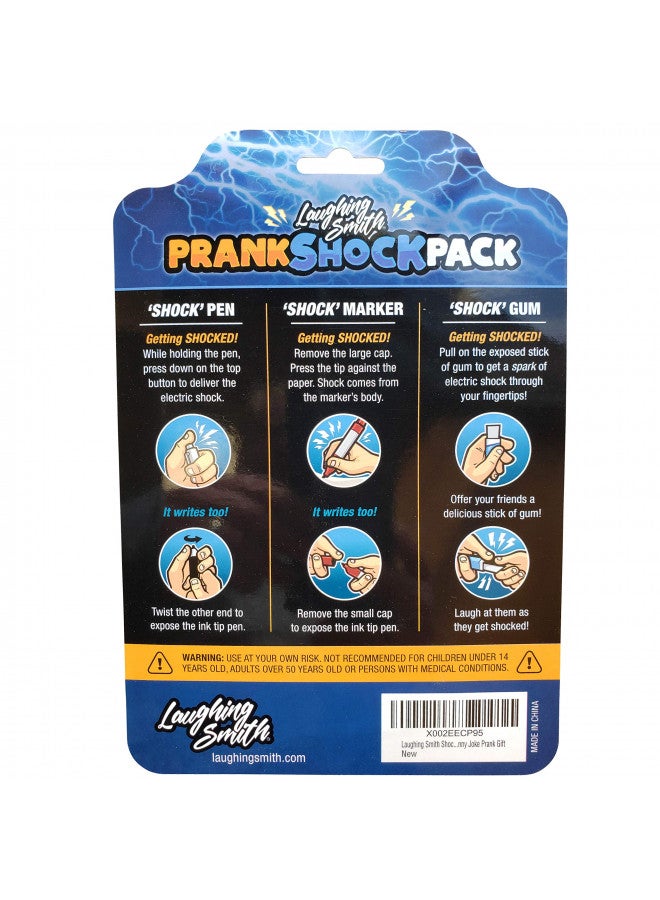 Laughing Smith Shocking Prank Kit 1 x Shock Pen, 2 x Shock Markers and 1x Shock Gum - Trick Your Friends and Family - Hilarious Electric Shock Game and Prank Stuff - Funny Shocker Gag Toys - Image 1