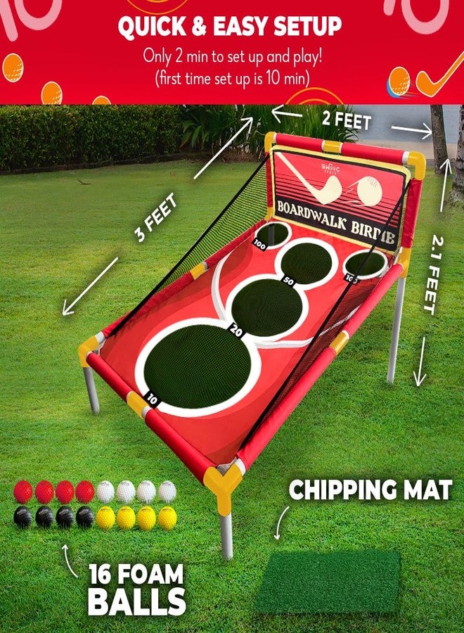 SWOOC Games - Boardwalk Birdie™ | Arcade Style Golf Game w/Easy Setup & 10+ Games Included | Cornhole Golf Chipping Game | Indoor & Outdoor Activities for Adults and Family | Backyard Fun - Image 5