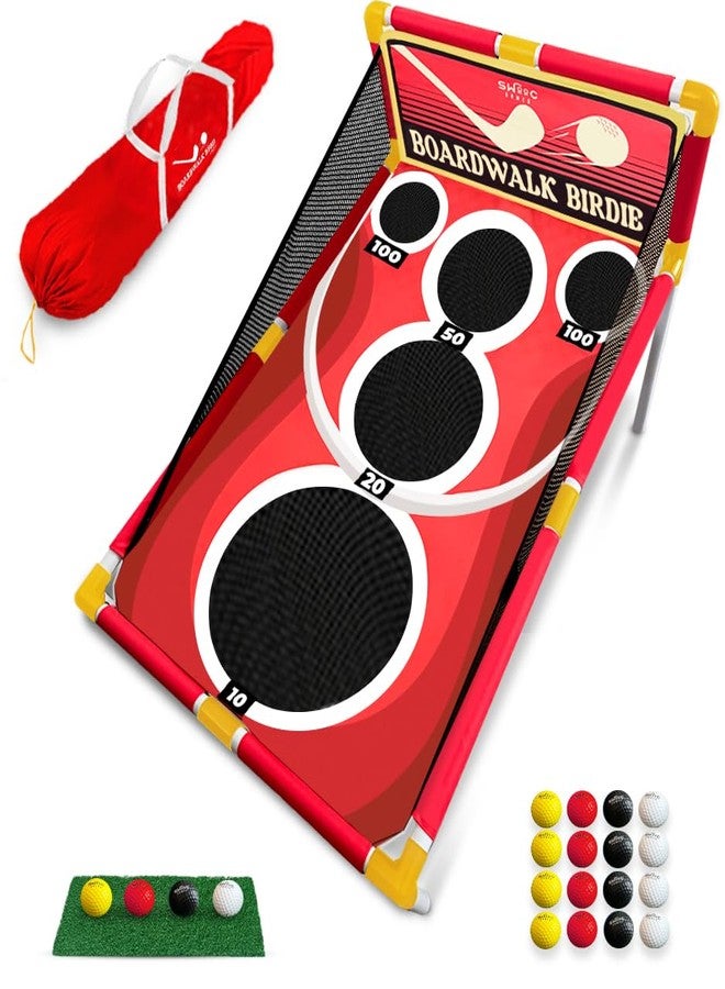 SWOOC Games - Boardwalk Birdie™ | Arcade Style Golf Game w/Easy Setup & 10+ Games Included | Cornhole Golf Chipping Game | Indoor & Outdoor Activities for Adults and Family | Backyard Fun - Image 1