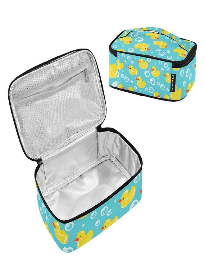 Kcldeci Kids Girls Lunch Bag Yellow Rubber Ducks Insulated Lunch Box for School Lunch Cooler Organizer School Kids - Image 2