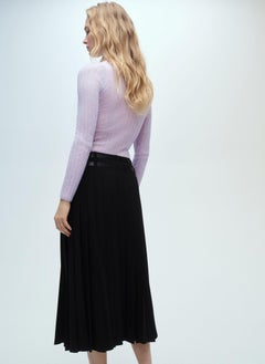 MANGO Double-Belted Pleated Skirt  - Image 2