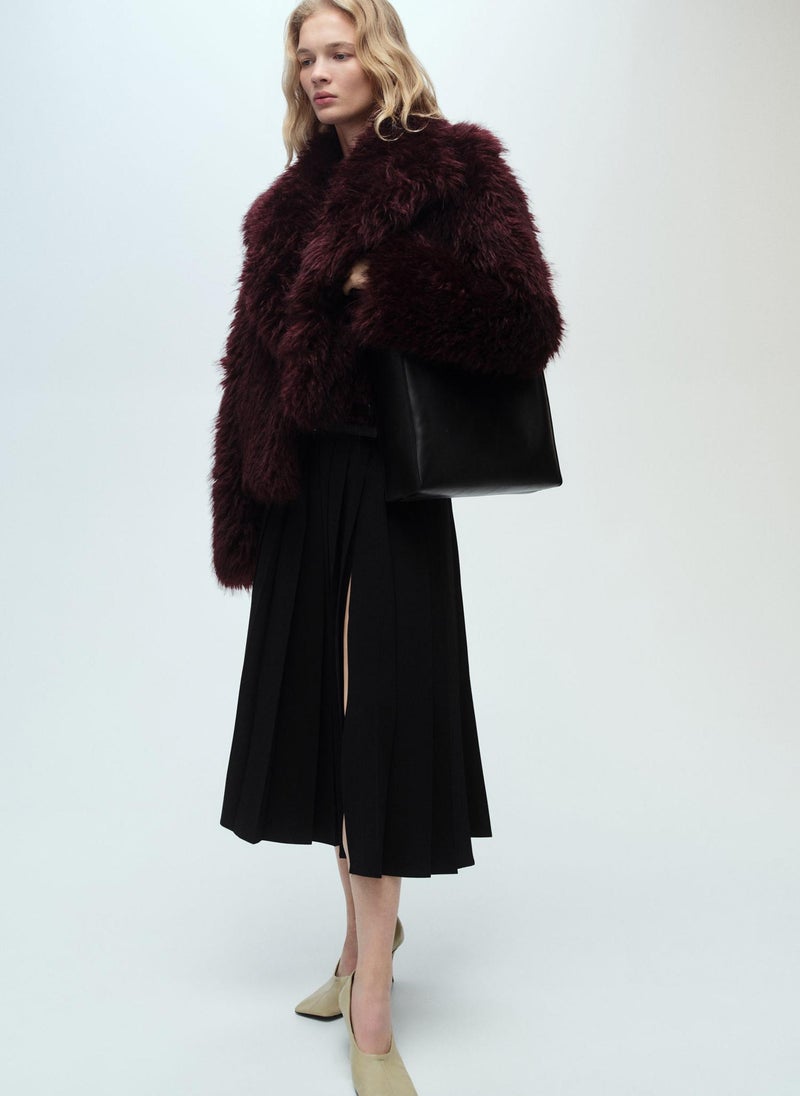 MANGO Double-Belted Pleated Skirt  - Image 4